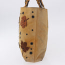 FENDI Hand Bag Suede Beige Auth 202880-4