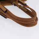 FENDI Hand Bag Suede Beige Auth 202880-8