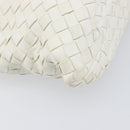 BOTTEGA VENETA INTRECCIATO Hand Bag Leather White 162112 Auth 202883V-16