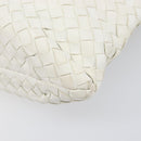 BOTTEGA VENETA INTRECCIATO Hand Bag Leather White 162112 Auth 202883V-17