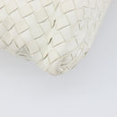 BOTTEGA VENETA INTRECCIATO Hand Bag Leather White 162112 Auth 202883V-9