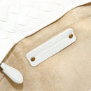BOTTEGA VENETA INTRECCIATO Hand Bag Leather White 162112 Auth 202883V-20