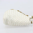 BOTTEGA VENETA INTRECCIATO Hand Bag Leather White 162112 Auth 202883V-3