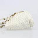 BOTTEGA VENETA INTRECCIATO Hand Bag Leather White 162112 Auth 202883V-4