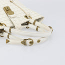 BOTTEGA VENETA INTRECCIATO Hand Bag Leather White 162112 Auth 202883V-7