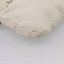 Miu Miu Shoulder Bag Leather White Silver Auth 202884A-14