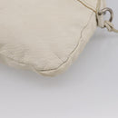 Miu Miu Shoulder Bag Leather White Silver Auth 202884A-15
