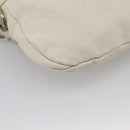 Miu Miu Shoulder Bag Leather White Silver Auth 202884A-16