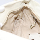 Miu Miu Shoulder Bag Leather White Silver Auth 202884A-19