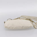 Miu Miu Shoulder Bag Leather White Silver Auth 202884A-5