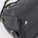 MCM Vicetos Logogram Hand Bag PVC Leather 2way Black Gold Auth 202886A-13