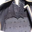 MCM Vicetos Logogram Hand Bag PVC Leather 2way Black Gold Auth 202886A-20
