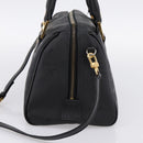 MCM Vicetos Logogram Hand Bag PVC Leather 2way Black Gold Auth 202886A-5