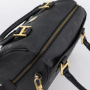 MCM Vicetos Logogram Hand Bag PVC Leather 2way Black Gold Auth 202886A-6