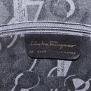Salvatore Ferragamo Gancini Hand Bag Leather 2way Yellow Gold Auth 202887-17