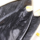 Salvatore Ferragamo Gancini Hand Bag Leather 2way Yellow Gold Auth 202887-19