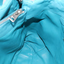 PRADA Matelasse Hand Bag Nylon 2way Turquoise Blue Silver Auth 202888V-23