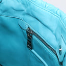 PRADA Matelasse Hand Bag Nylon 2way Turquoise Blue Silver Auth 202888V-24