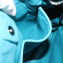 PRADA Matelasse Hand Bag Nylon 2way Turquoise Blue Silver Auth 202888V-29