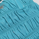 PRADA Matelasse Hand Bag Nylon 2way Turquoise Blue Silver Auth 202888V-9
