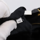 PRADA Gathered Hand Bag Nylon 2way Black Gold Auth 202889A-11