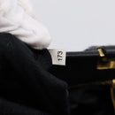 PRADA Gathered Hand Bag Nylon 2way Black Gold Auth 202889A-12