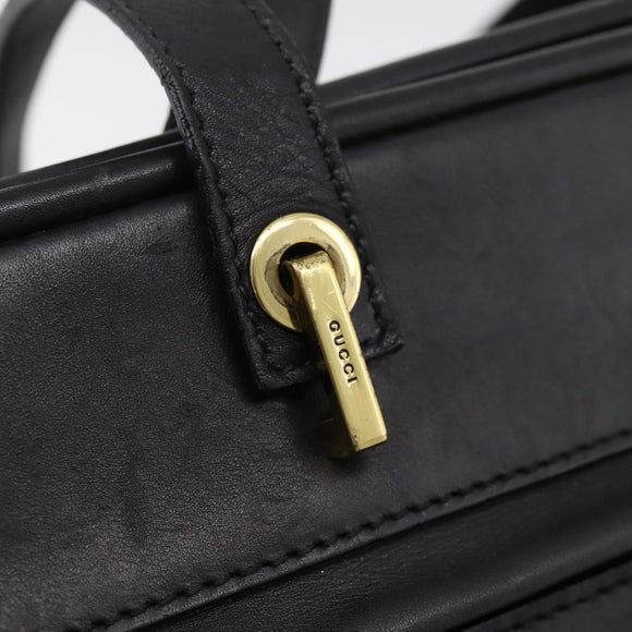 GUCCI GG Canvas Tote Bag Black Gold 92731 Auth 202890A