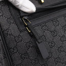 GUCCI GG Canvas Tote Bag Black Gold 92731 Auth 202890A-10