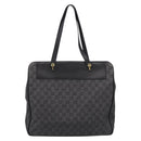 GUCCI GG Canvas Tote Bag Black Gold 92731 Auth 202890A-2