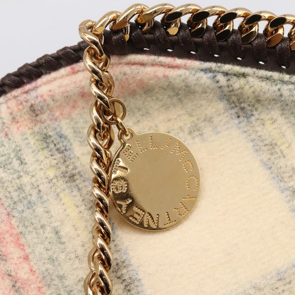 Stella MacCartney Chain Falabella Foldover Bag Wool 2way Multicolor Auth 202891A