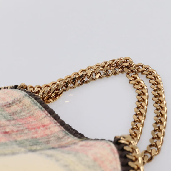 Stella MacCartney Chain Falabella Foldover Bag Wool 2way Multicolor Auth 202891A