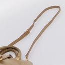 Miu Miu Hand Bag Vitellolux 2way Beige Gold Auth 202892V-10