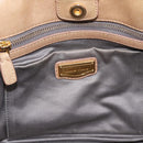 Miu Miu Hand Bag Vitellolux 2way Beige Gold Auth 202892V-16