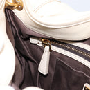 Miu Miu Matelasse Hand Bag Leather 2way Ivory Gold Auth 202893A-19