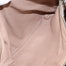 PRADA Gathered Hand Bag Leather 2way Ivory Silver Auth 202895A-27