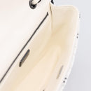 CHANEL Chain Matelasse 25 Shoulder Bag Sequin White CC Auth 202896SM-19