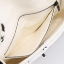 CHANEL Chain Matelasse 25 Shoulder Bag Sequin White CC Auth 202896SM-22