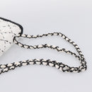 CHANEL Chain Matelasse 25 Shoulder Bag Sequin White CC Auth 202896SM-7
