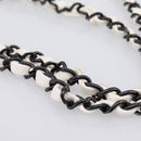CHANEL Chain Matelasse 25 Shoulder Bag Sequin White CC Auth 202896SM-8