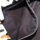 FENDI Mamma Baguette Shoulder Bag Harako leather Beige Silver Auth 202898SAM-27