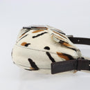 FENDI Mamma Baguette Shoulder Bag Harako leather Beige Silver Auth 202898SAM-4