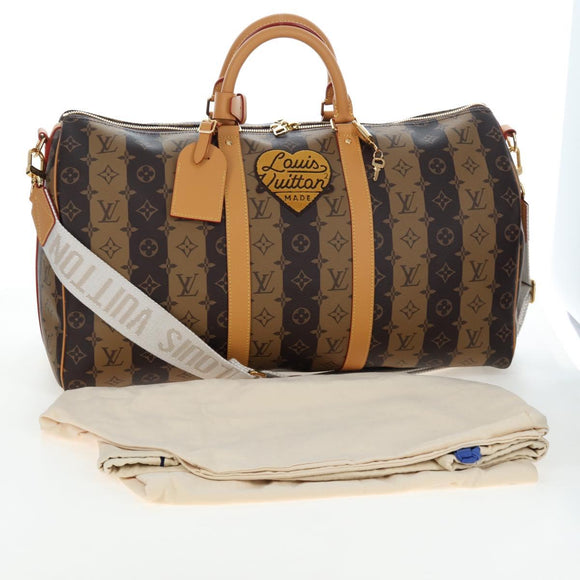 LOUIS VUITTON HUMAN MADE NIGO Keepall Bandouliere 50 Bag M45967 LV Auth 202900SM