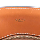 CELINE Macadam Canvas Vertical Cabas Small Hand Bag Navy Gold Auth 202902M-23