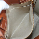 CELINE Macadam Canvas Vertical Cabas Small Hand Bag Navy Gold Auth 202902M-27