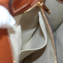 CELINE Macadam Canvas Vertical Cabas Small Hand Bag Navy Gold Auth 202902M-28
