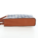 CELINE Macadam Canvas Vertical Cabas Small Hand Bag Navy Gold Auth 202902M-3