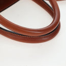CELINE Macadam Canvas Vertical Cabas Small Hand Bag Navy Gold Auth 202902M-6