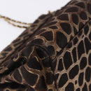 CHANEL 2.55 Chain Shoulder Bag Harako leather Brown Gold CC Auth 202903SAV-13