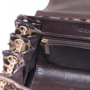 CHANEL 2.55 Chain Shoulder Bag Harako leather Brown Gold CC Auth 202903SAV-21