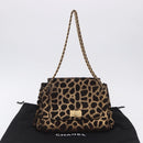 CHANEL 2.55 Chain Shoulder Bag Harako leather Brown Gold CC Auth 202903SAV-25